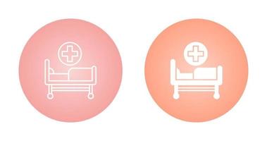 icono de vector de cama de hospital