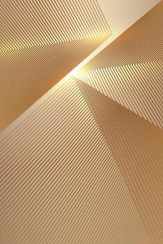 Abstract golden lines texture background shaped like tall buildings looking up vector
