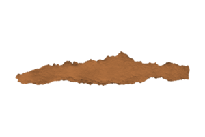 Brown torn paper isolated on a transparent background png