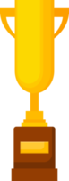 Gold cup in flat design png