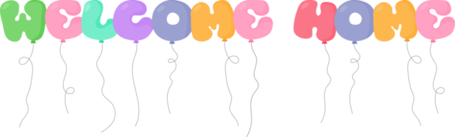 Balloon text in cartoon style png