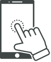 hand- cursor Klik Aan de smartphone icoon png