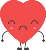 Cartoon heart shape emoji png