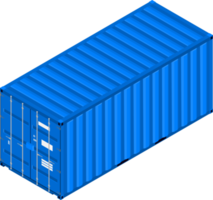 Isometric view of a shipping container. png