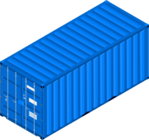 isometrisch Aussicht von ein Versand Container. png