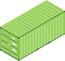 Isometric view of a shipping container. png