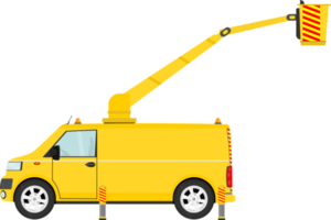 Elevating work platform mounted on a modern van. png