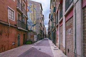 streets in the historic old town of Zaragoza, Spain photo