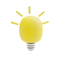 Bulb business icon. 3d render png