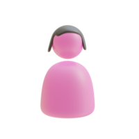 mujer avatar negocio icono. 3d hacer png