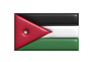 Jordanië vlag. 3d geven png