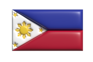 Philippines flag. 3d render png