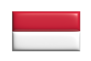 Indonesia bandera. 3d hacer png