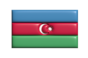 azerbaiyán bandera. 3d hacer png