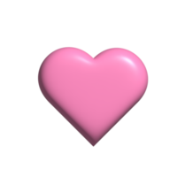 amore icona rosa. 3d rendere png