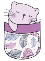 süß Katze im ein bunt Tasche png