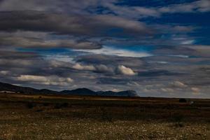 l calm autumn mountain landscape from aragon spain photo