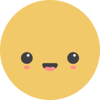 dessin animé emoji avec faciale expression png