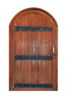 ancient brown wooden door isolated png