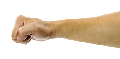 Asians right hand fist isolated png