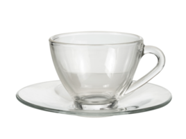 empty transparent coffee or tea cup isolated png