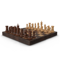 3d chess  wooden chess pieces png