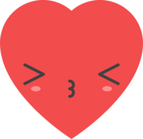 Cartoon heart shape emoji png