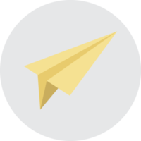 icono de avion de papel png