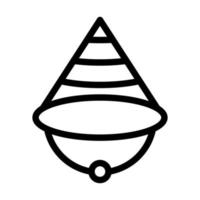 Conical Hat Icon Design vector