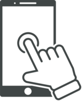 hand- cursor Klik Aan de smartphone icoon png