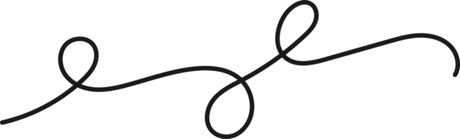 Hand gezeichnet gebogen Linie Form. gebogen Linie Symbol png