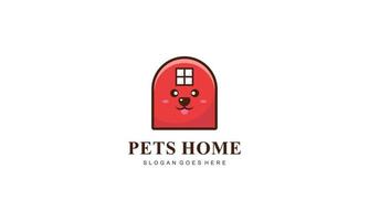 Pet home mascot cartoon style illustration vector