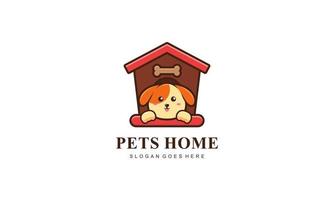 Pet home mascot cartoon style illustration vector