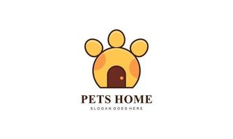 Pet home mascot cartoon style illustration vector