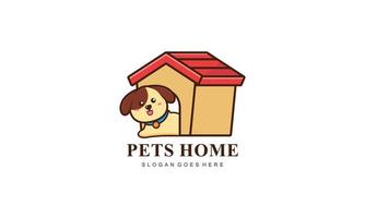 Pet home mascot cartoon style illustration vector