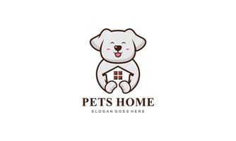 Pet home mascot cartoon style illustration vector