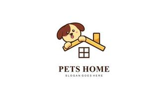 Pet home mascot cartoon style illustration vector