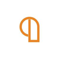 letter q simple geometric loop circle logo vector