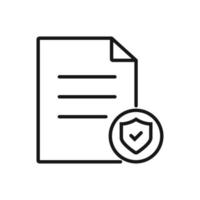 Editable Icon of Protection File, Vector illustration isolated on white background. using for Presentation, website or mobile app