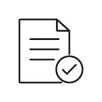 Editable Icon of Approve File, Vector illustration isolated on white background. using for Presentation, website or mobile app