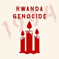 Rwanda Genocide on April 07. International Day of Reflection on the 1994 Rwanda Genocide. design template. vector