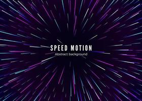 Infinity and space speed motion. Abstract background travel through time and space. Futuristic neon poster. Trendy music banner template. Vector