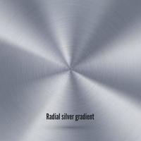 Silver Radial Gradient with scratches. Metallic foil surface. Silver realistic texture. Vector illustration