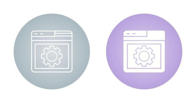 icono de vector de configuración del navegador