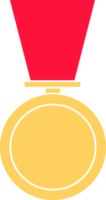 Gold medal with red ribbon png