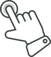 mano cursor icono acortar Arte png