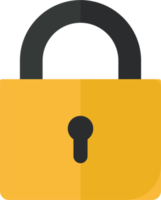 Padlock icon in flat style clip art png