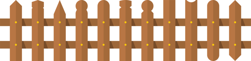 houten hek in vlak stijl klem kunst png