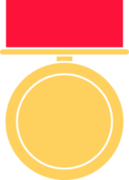 Gold medal with red ribbon png