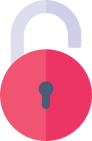 Padlock icon in flat style clip art png